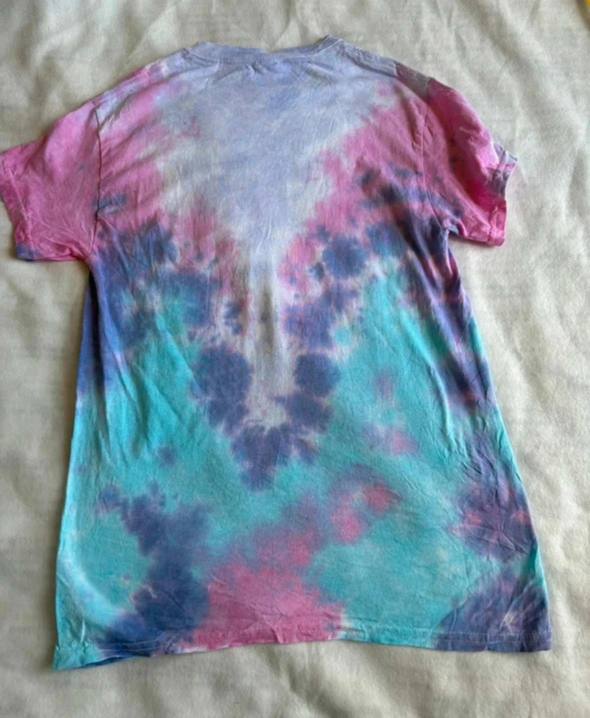 Camiseta tie-dye Old Row multicolor pastel vintage streetwear surf skate unisex verano tendencia – photo 2